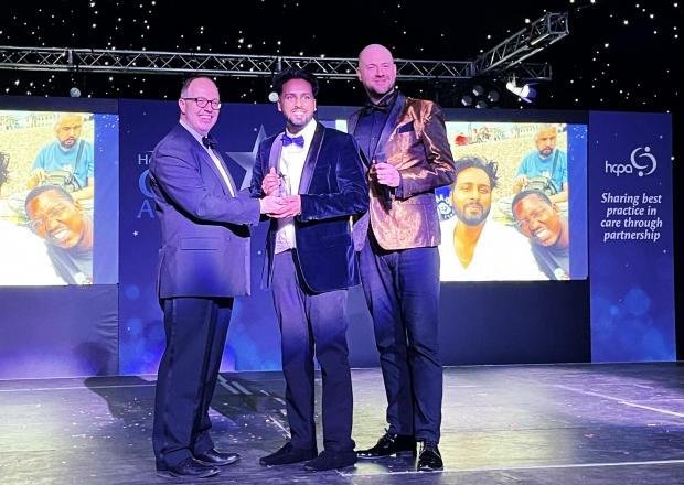 Sleapcross House receiving the Hertfordshire Care Award for outstanding mental health support