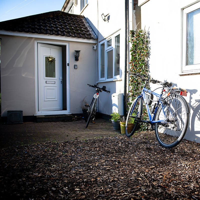 Secure bicycle storage at the home