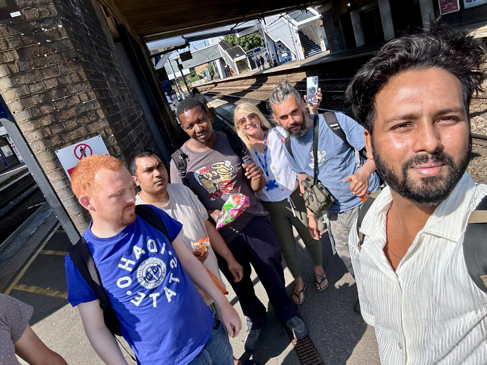 Sleapcross House residents and staff travelling together by train